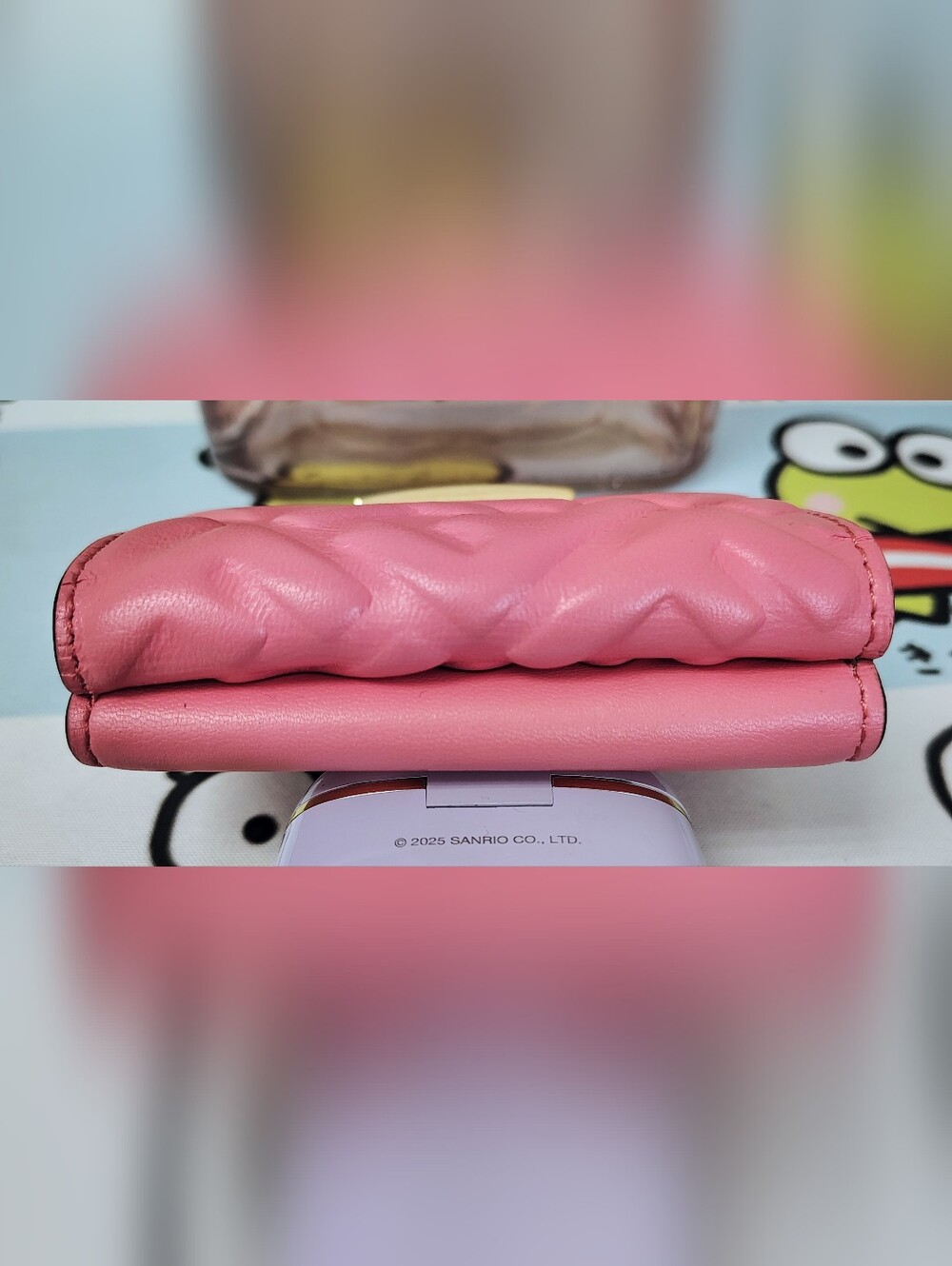 EUC Fendi Quilted Compact Wallet - Pink Leather Trifold w/GHW - Picture 6 of 13